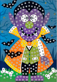 Set imagine mozaic Halloween - Dracula, 23 x 16 cm