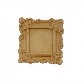 Ornament din lemn termoplastic - rama patrata, 5 x 5 cm
