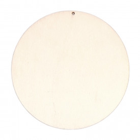 Blank lemn - cerc cu gaura, 20 cm