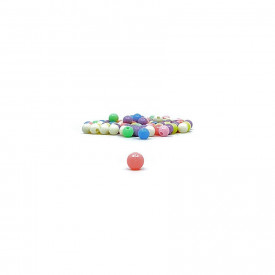 Margele din plastic colorate si gaurite, 20 g, 80 buc/set