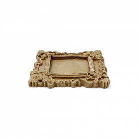 Ornament din lemn termoplastic - rama patrata, 5 x 5 cm