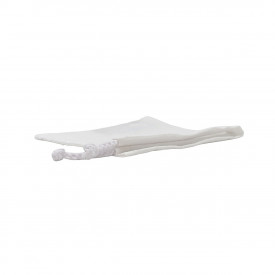 Saculet natural din panza - alb, 18.5 x 16 cm