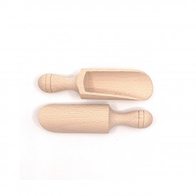 Set 2 lingurite din lemn - cupa alungita,14.5 x 3.6 cm