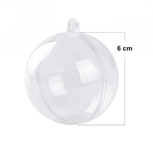 Glob transparent din plastic - 6 cm