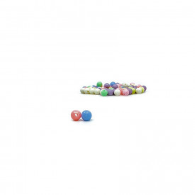 Margele din plastic colorate si gaurite, 20 g, 80 buc/set