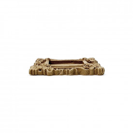 Ornament din lemn termoplastic - rama patrata, 5 x 5 cm