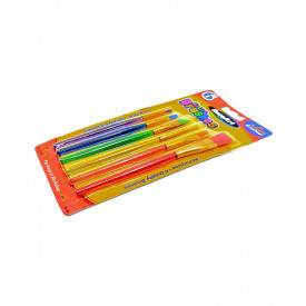 Set 6 pensule asortate cu maner colorat