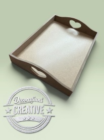 Tava A4 mdf dreapta cu maner forma inima