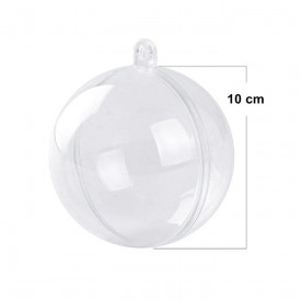 Glob transparent din plastic - 10 cm