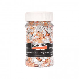Fulgi de foita fumurie imitatie aur Pentart 1 g - culori mixte, M1