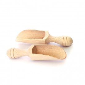 Set 2 lingurite din lemn - cupa alungita,14.5 x 3.6 cm