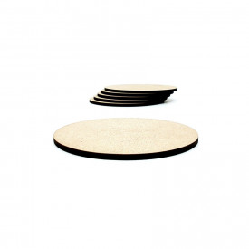 Set 6 suporturi pentru pahar din MDF - rotund, 9 cm
