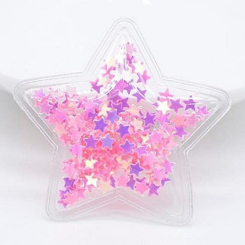 Stea transparenta din plastic, 10 cm