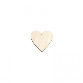 Blank din lemn - inima, 3.5 cm