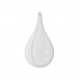 Forma picatura transparenta din plastic, 10 cm