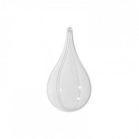 Forma picatura transparenta din plastic, 11 x 6 cm
