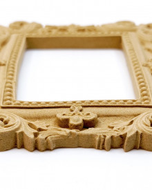 Ornament din lemn termoplastic - rama dreptunghi, 10 x 9 cm