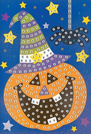 Set imagine mozaic Halloween - dovleac, 23 x 16 cm