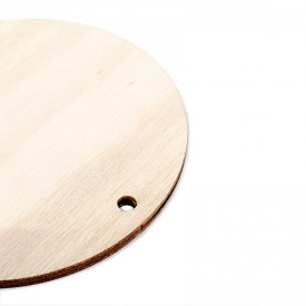 Blank lemn - cerc cu gaura, 10 cm