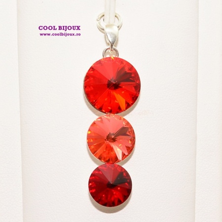 Pandantiv argint cu 3 cristale SWAROVSKI ELEMENTS - Paradise - Img 2