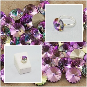 Inel cu cristal SWAROVSKI ELEMENTS - Vitral Light