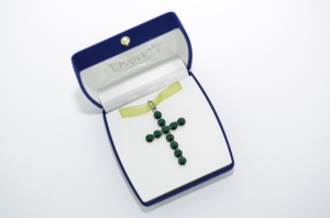 Rivoli Cross Pendant - Fancy Multi Setting - Black Diamond - Img 5