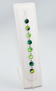 Set bijuterii argint cu 3 cristale SWAROVSKI ELEMENTS - Mix Green - Img 5