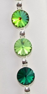 Set bijuterii argint cu 3 cristale SWAROVSKI ELEMENTS - Mix Green - Img 7