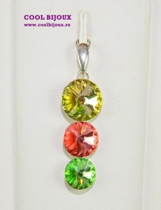 Pandantiv argint cu 3 cristale SWAROVSKI ELEMENTS - Paradise - Img 3