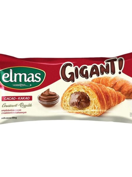 ELMAS Croissant GIGANT mit Kakaofüllung 160g/ ELMAS Croissant GIGANT cacao 160g