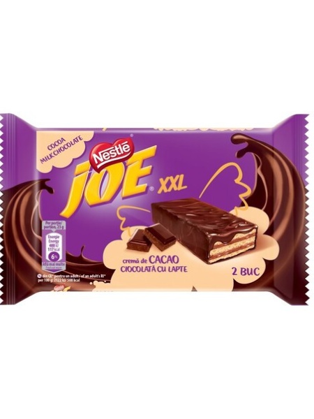 JOE XXL Napolitane crema lapte Invelite cioc. lapte 46G