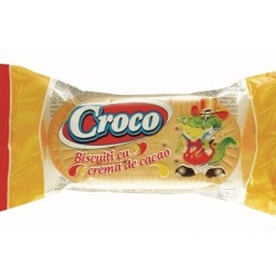 CROCO Biscuiti crema Cacao 25g - Img 1