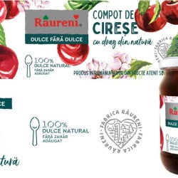RAURENI Compot Cirese Dulce - fara dulce 520g - Img 2
