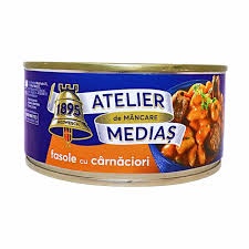 ATELIER MEDIAS Fasole cu carnaciori afumati 300g