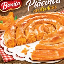 Bonito Blaetterteigkuchen Kuerbis 800g, TK - Placinta Dovleac 800g