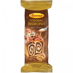 BOROMIR Cozonac Insiropat cu nuci si cacao 550g