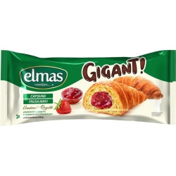 Elmas Croissant GIGANT mit Erdbeerfüllung, 160g / ELMAS CROISSANT GIGANT CAPSUNI 160G