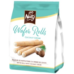 NATY Rulouri de Napolitane cu Cremă de Cocos 100g