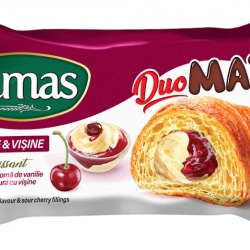 ELMAS Croissant MAX mit Vanille- und Kirschfüllung / ELMAS Croissant MAX Vanilie Visine 80g