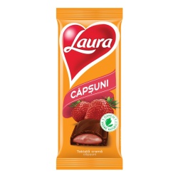 LAURA TABLETA LAPTE CR. CAPSUNI 80g
