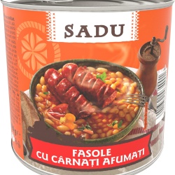 Sadu Fasole cu Carnati Afumati 800G