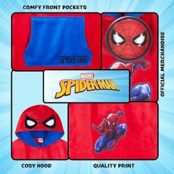 Hanorac oversize Marvel Spiderman pentru băieți, moale și călduros – perfect pentru aventuri pline de stil și confort. - Img 3