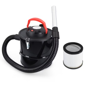 Aspirator pentru cenusa Navaris, 10 L, metal, compact, negru, 26x26x27 cm