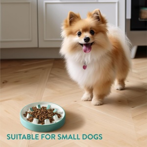 Bol mancare Navaris, ceramica, 20 cm, pentru caini si pisici, slow eating, NAV000025YC001C - Img 2