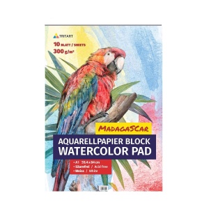 Caiet pentru desen, Tritart, A3, 10 coli, 300 g/m², hartie alba cu 2 texturi, fina/rigida, 59, 4x84, 1 cm