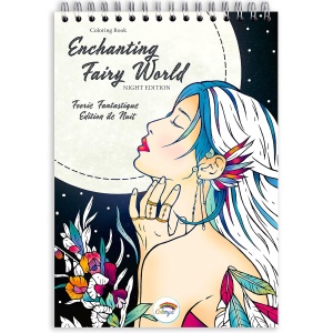 Carte de colorat, Colorya, Fairy World Night Edition, A4, 29.7x21 cm