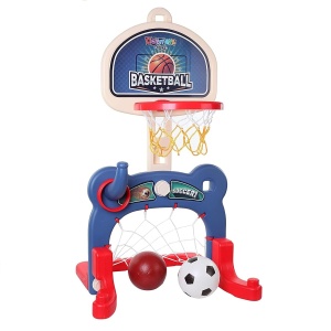 Centru de activitati, 3 in 1 centru sportiv, baschet, fotbal, si aruncarea inelului, cos baschet ajustabil
