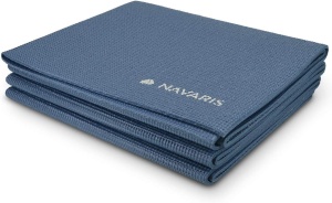 Covoras de yoga pliabil Navaris, grosimea de 4 mm pentru, pilates, antrenament, sala, fitness, pliabil, anti-alunecare, 61x173 cm - Img 2