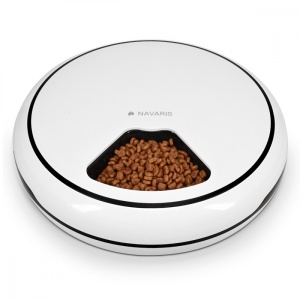 Dispenser automat de mancare pentru animale de companie Navaris, 4 mese/zi, 1.6 l, 51148.02 - Img 2
