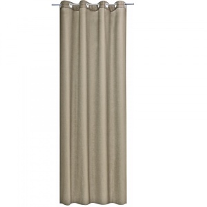 Draperie opaca Stella cu inele Jemidi, 140 x 245 cm, Maro, Poliester, 55283.24.01